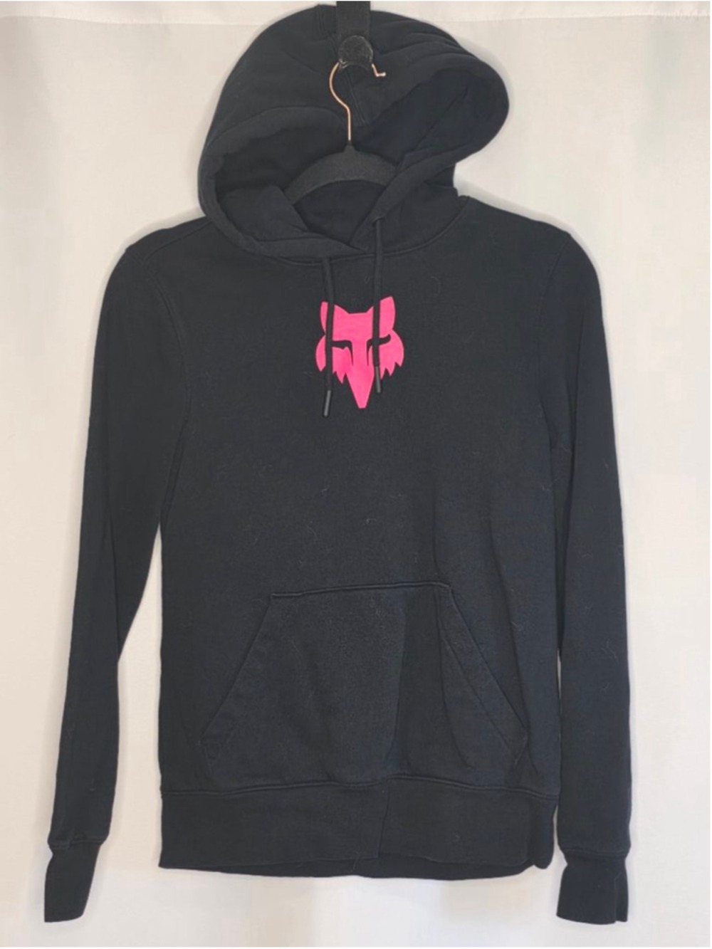 Women's FOX Black & Pink Logo Hoodie XS